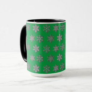 Mug Boug de flocons d'argent glacé en cristal congelé