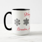 Mug Boug de flocons d'argent glacé en cristal congelé (Gauche)