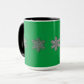 Mug Boug de flocons d'argent glacé en cristal congelé (Devant gauche)
