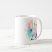 Mug Boug de harpe d'aquarelle personnalisée (Devant droit)