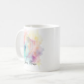 Mug Boug de harpe d'aquarelle personnalisée (Devant gauche)