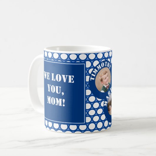 Mug Boug de la Fête des Mères Polka-Dot personnalisabl (Devant gauche)
