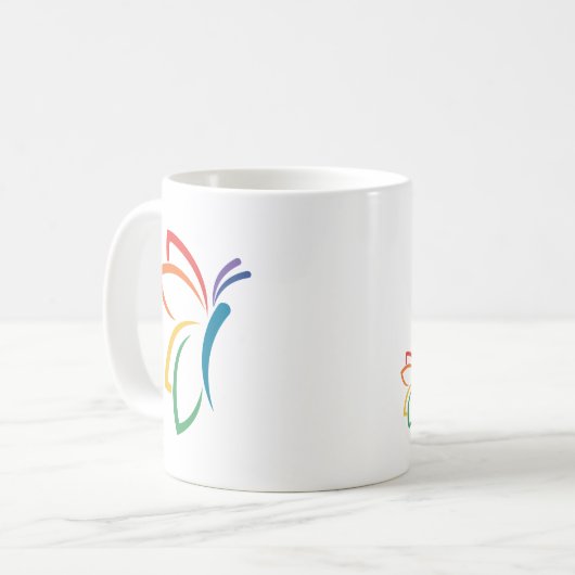 Mug Boug de logo NEDA avec papillon (Devant gauche)