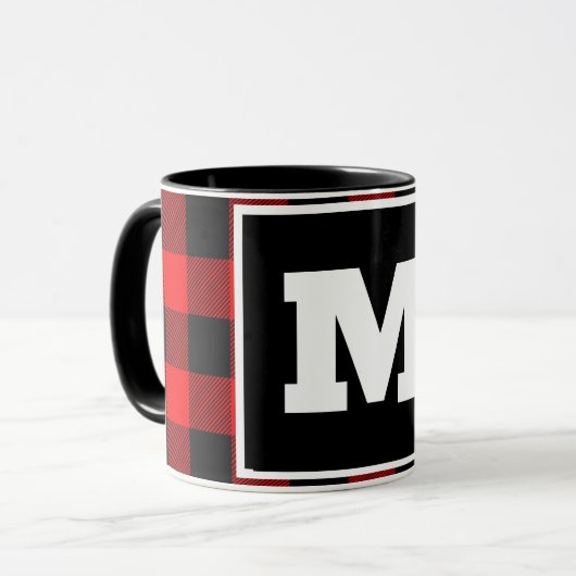 Mug Boug de Noël de buffle rouge personnalisé (Devant gauche)