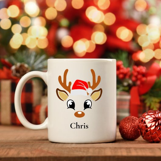 Mug Boug de Noël personnalisé des rennes de Noël du Pè