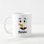 Mug Boug de nom de Noël personnalisé, visage de bonhom (Gauche)