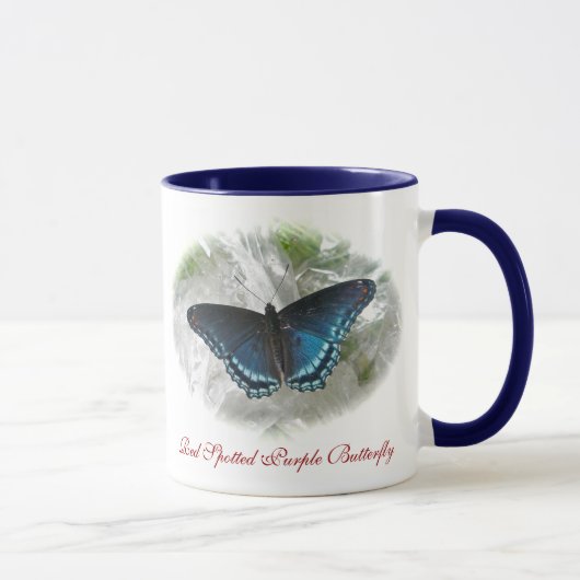 Mug Boug de papillon pourpre tacheté rouge (Droite)