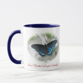 Mug Boug de papillon pourpre tacheté rouge (Gauche)