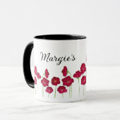 Mug Boug de pavot avec le nom de maman dessus (Devant gauche)