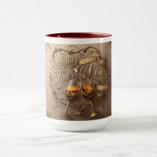 Mug Boug d'élégance vintage : Vieillir comme un vin fi