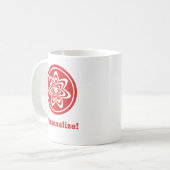 Mug Boug d'explosion florale, rouge vif (Devant gauche)