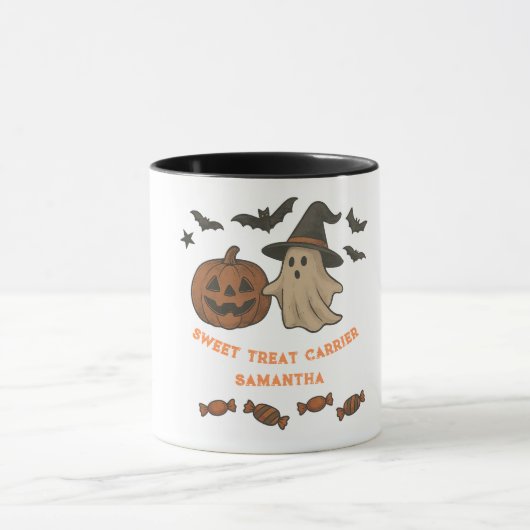 Mug Boug d'Halloween éffrayant - Boos, chauves-souris (Centre)