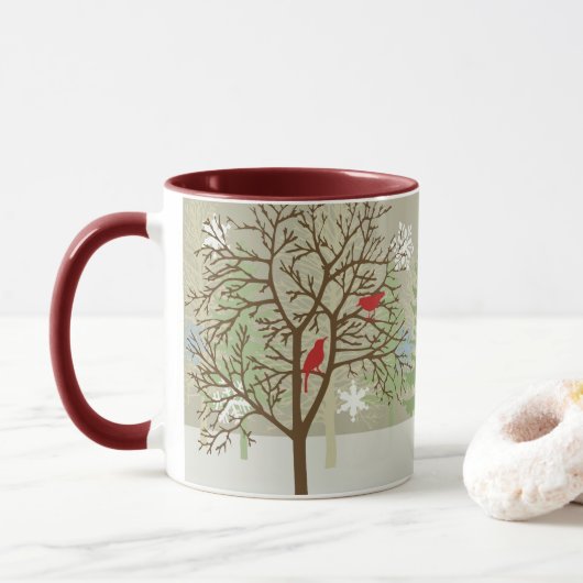 Mug Boug d'oiseaux de fête (Avec donut)