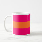 Mug Boug en bande rayée rose orange (Gauche)
