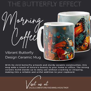 Mug Boug en céramique design papillon