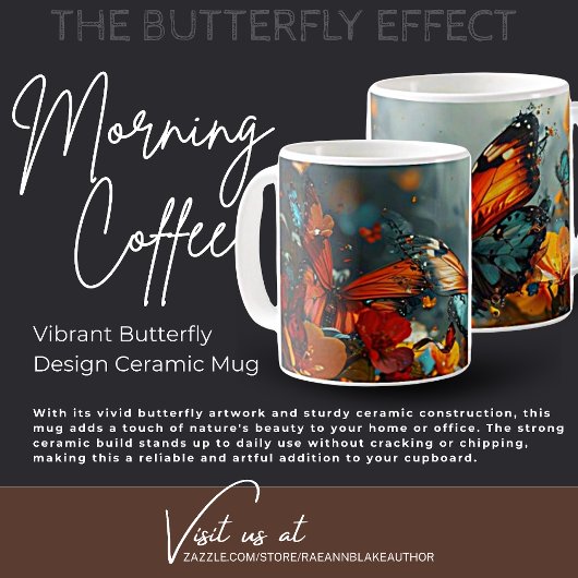 Mug Boug en céramique design papillon