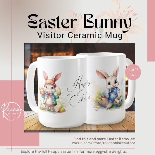 Mug Boug en céramique pour visiteurs de Pâques Bunny