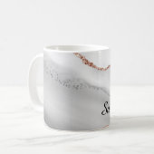 Mug Boug en marbre Abstrait gris peint de luxe (Devant gauche)
