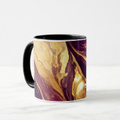 Mug Boug en marbre doré et violet personnalisé (Devant gauche)