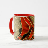 Mug Boug en marbre rouge et or personnalisé (Devant gauche)