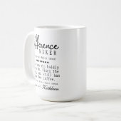 Mug Boug fabricant, Boss & Teacher cadeau personnalisé (Devant gauche)