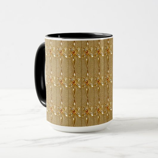 Mug Boug Floral Orné Or (Devant gauche)