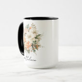 Mug Boug floral personnalisé, cadeau pour les femmes e (Devant gauche)