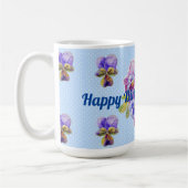 Mug Boug floral Shabby Chic Turquoise Aqua Pansy (Gauche)