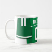 Mug Boug Jersey de Football, Vert, Football (Gauche)