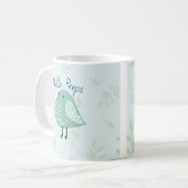 Mug Boug mignonne avec l'oiseau "Bonjour les gens" (Devant gauche)