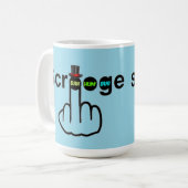 Mug Boug Oiseau Flipping Scrooge Retourner (Devant gauche)