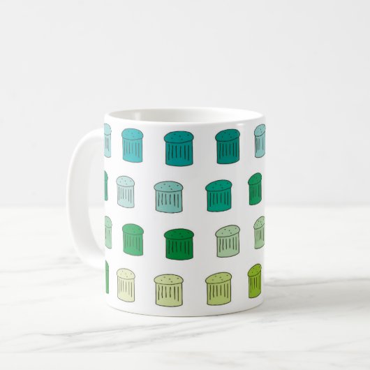 Mug Boug panettone - Bleu / Vert (Devant gauche)