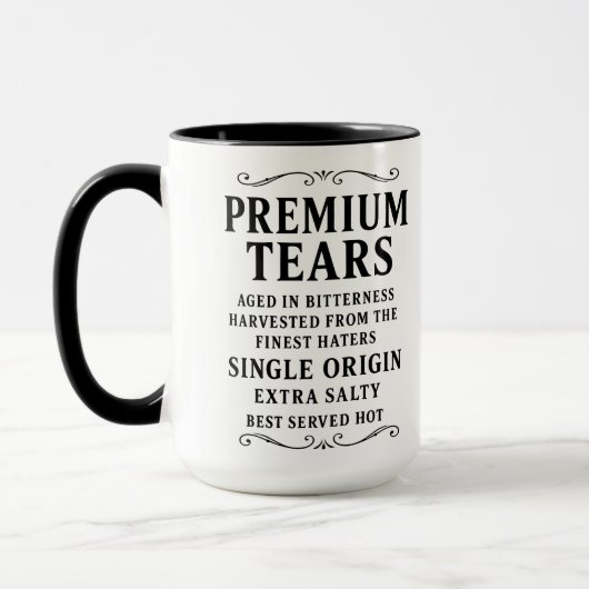 Mug Boug parodique de luxe Premium Tears™ (Gauche)