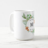 Mug Boug "Pêche florale" - Cadeau personnalisé (Devant gauche)