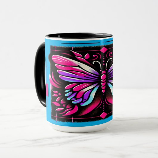 Mug Boug personnalisable "Bright Butterfly" (Devant gauche)
