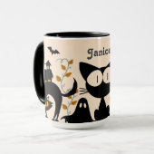 Mug Boug personnalisé - Chats noirs Éffrayants (Devant gauche)