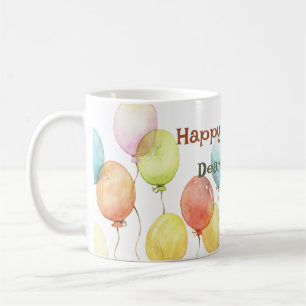 Mug Boug personnalisé Joyeux Anniversaire Ballons d'aq