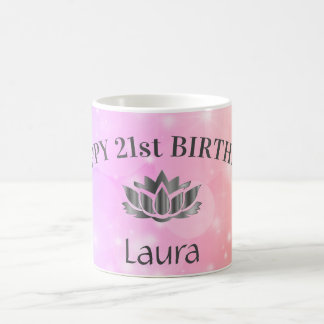 Mug Boug personnalisé Sparkly 21e anniversaire