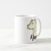 Mug Boug Pitbull personnalisé avec le nom de votre ani (Devant droit)