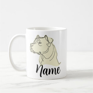 Mug Boug Pitbull personnalisé avec le nom de votre ani