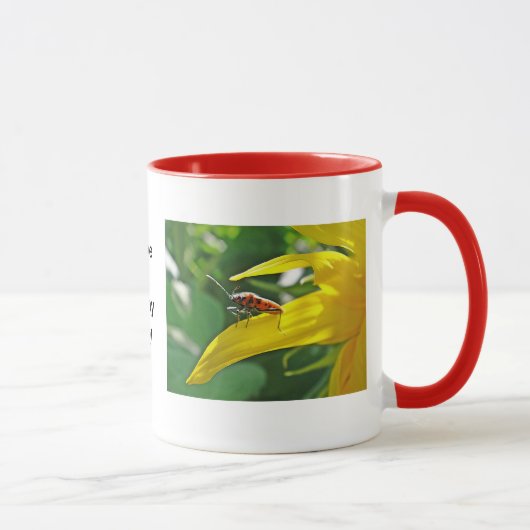 Mug Boug rouge bousier sur tournesol (Droite)