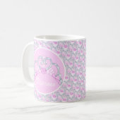 Mug Boug Tiara rose et argent personnalisable (Devant gauche)