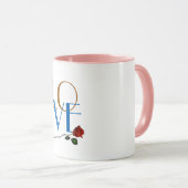 Mug Boug Valentine Rose rouge - Cute Love Café cadeau (Devant droit)