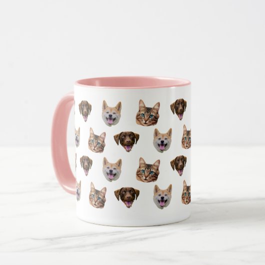 Mug Boug visage chien personnalisé, chat chat maman ca (Devant gauche)