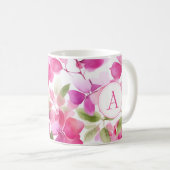 Mug Bougainvilliers à motifs floraux Alphabet Café (Devant droit)