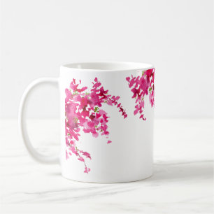 Mug Bougainvilliers roses aquarelle fleurie