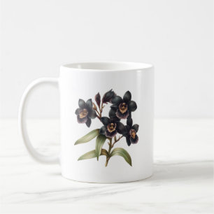 Mug Bouge à café classique à orchidées noires