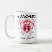 Mug Bouge à café pour enseignant de Valentine, Nom per (Gauche)