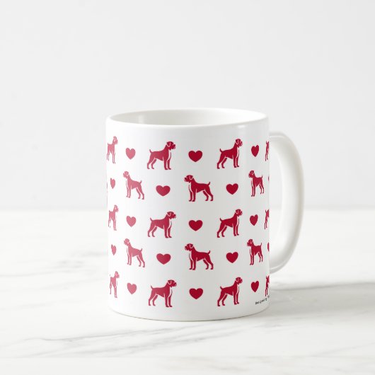 Mug Bouge De Boxer Avec Coeurs (Devant droit)