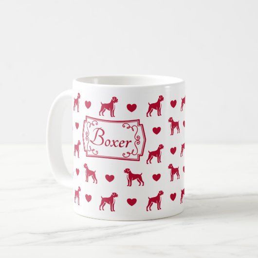 Mug Bouge De Boxer Avec Coeurs (Devant gauche)